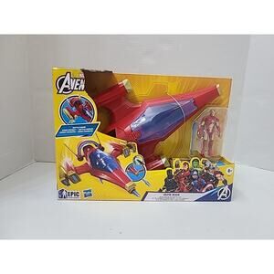 Epic Hero Series Iron Man Repulsor Blast Battle Jet Action Figure Vehicle